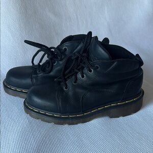 The Original DR MARTENS DOC MARTINS B444 Black Ladies Lace Up Boots/Shoes SIZE 5